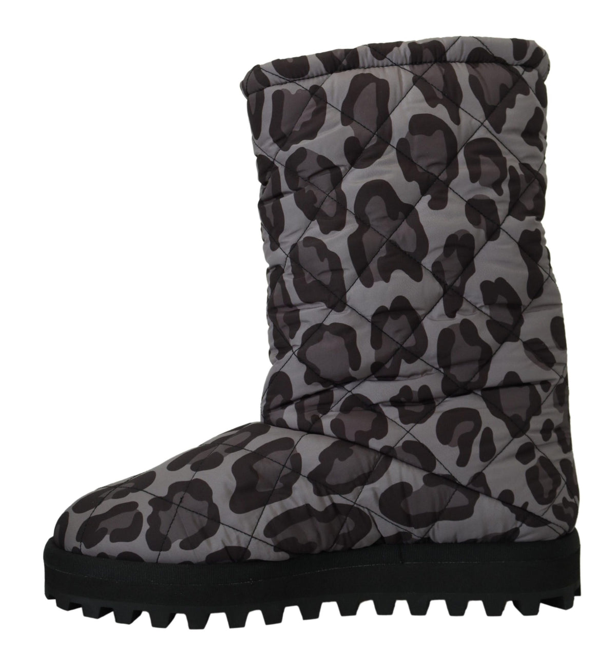 Bottes mi-mollet élégantes à motif léopard gris Dolce &amp; Gabbana