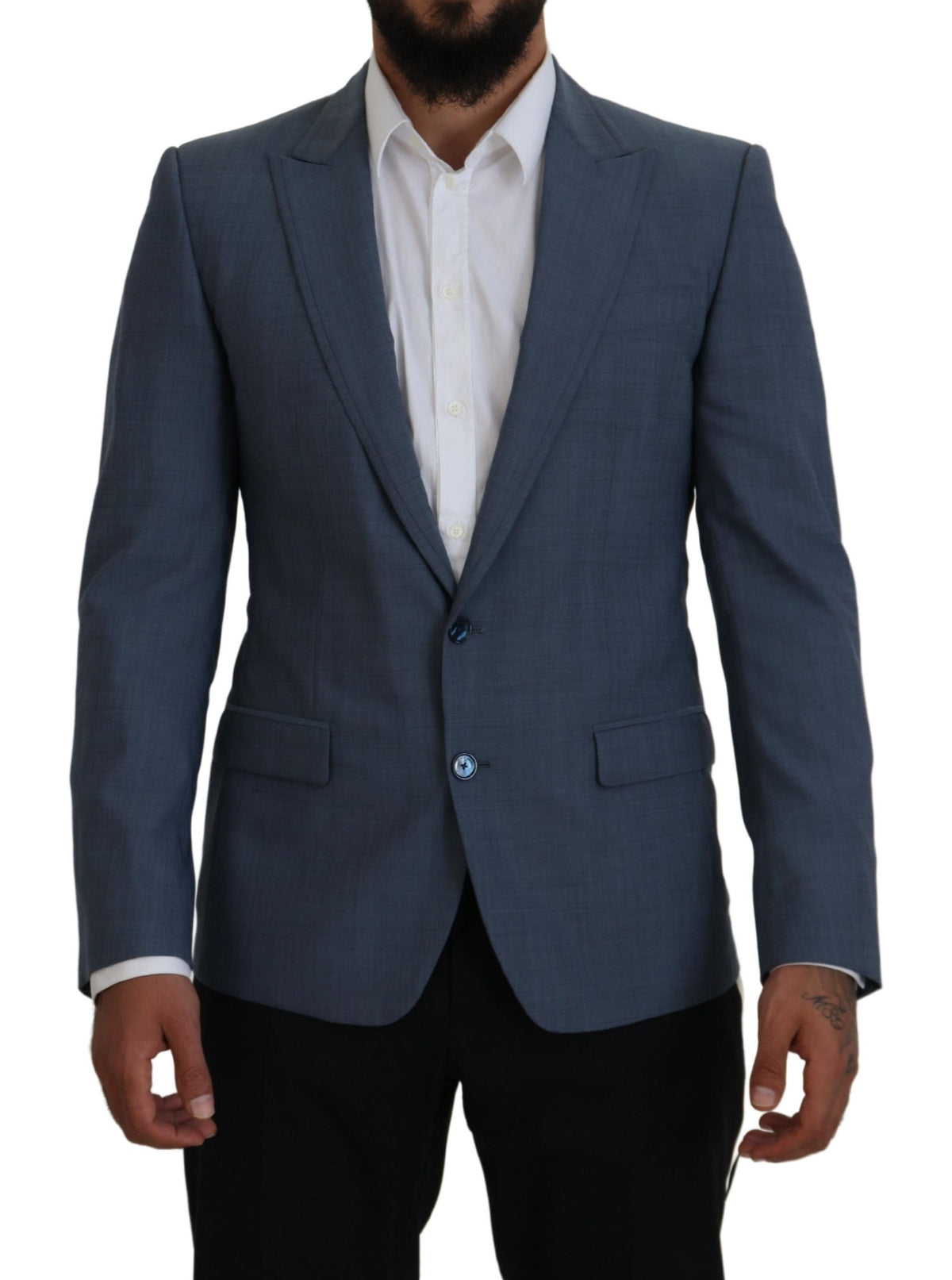 Blazer sport bleu élégant à boutonnage simple Dolce &amp; Gabbana