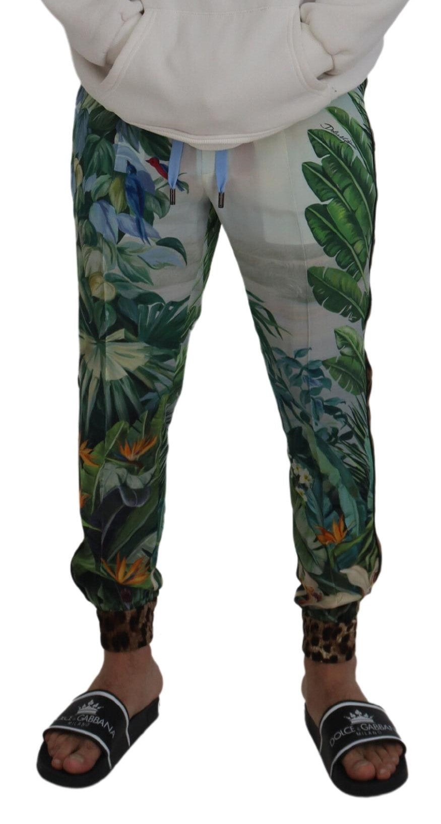 Pantalon en soie multicolore Dolce &amp; Gabbana