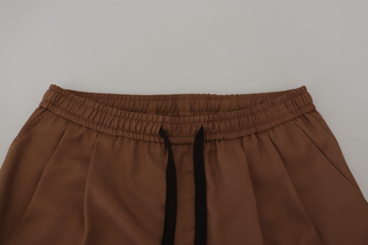 Pantalon de jogging chic en cachemire et soie marron Dolce &amp; Gabbana