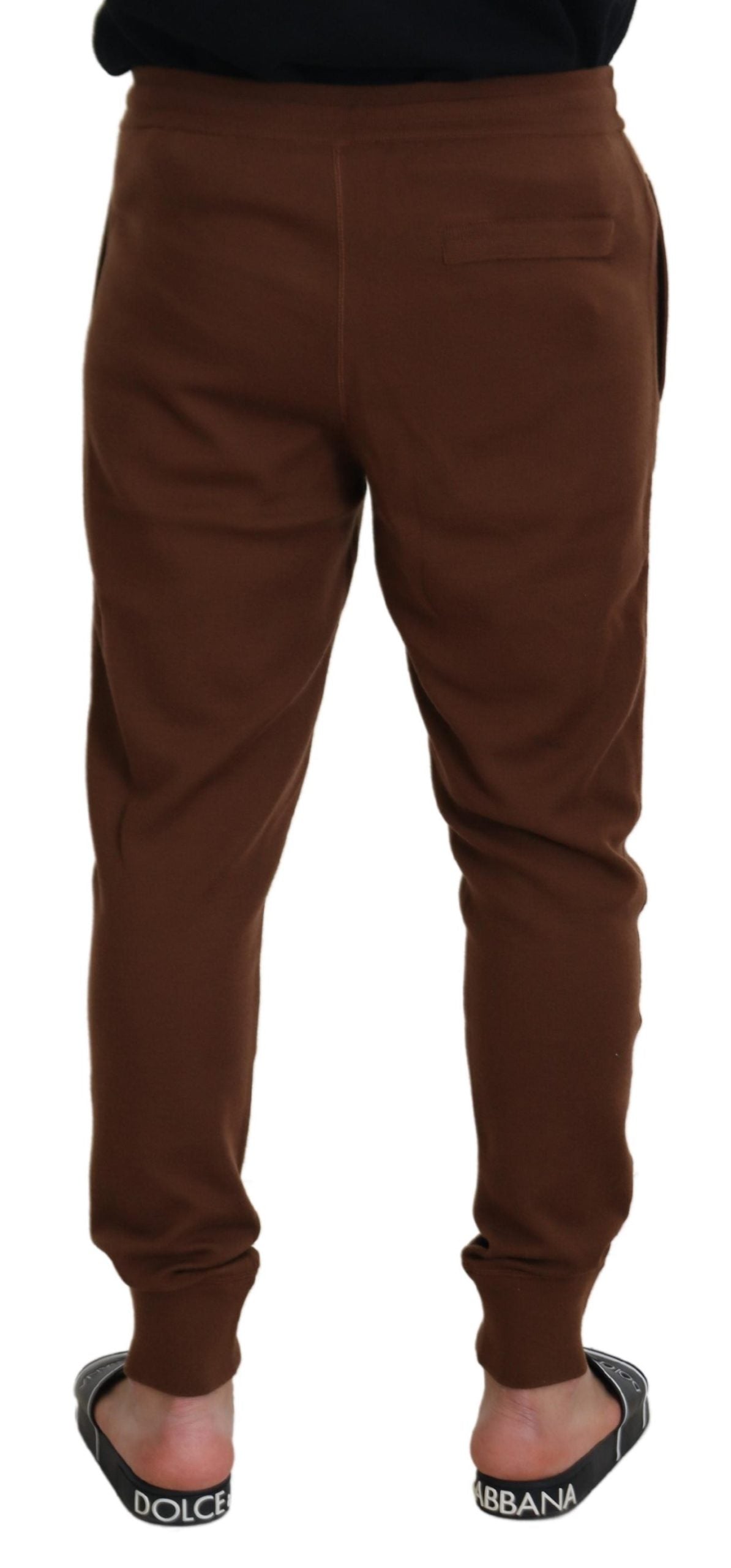 Pantalon de jogging élégant en cachemire marron Dolce &amp; Gabbana