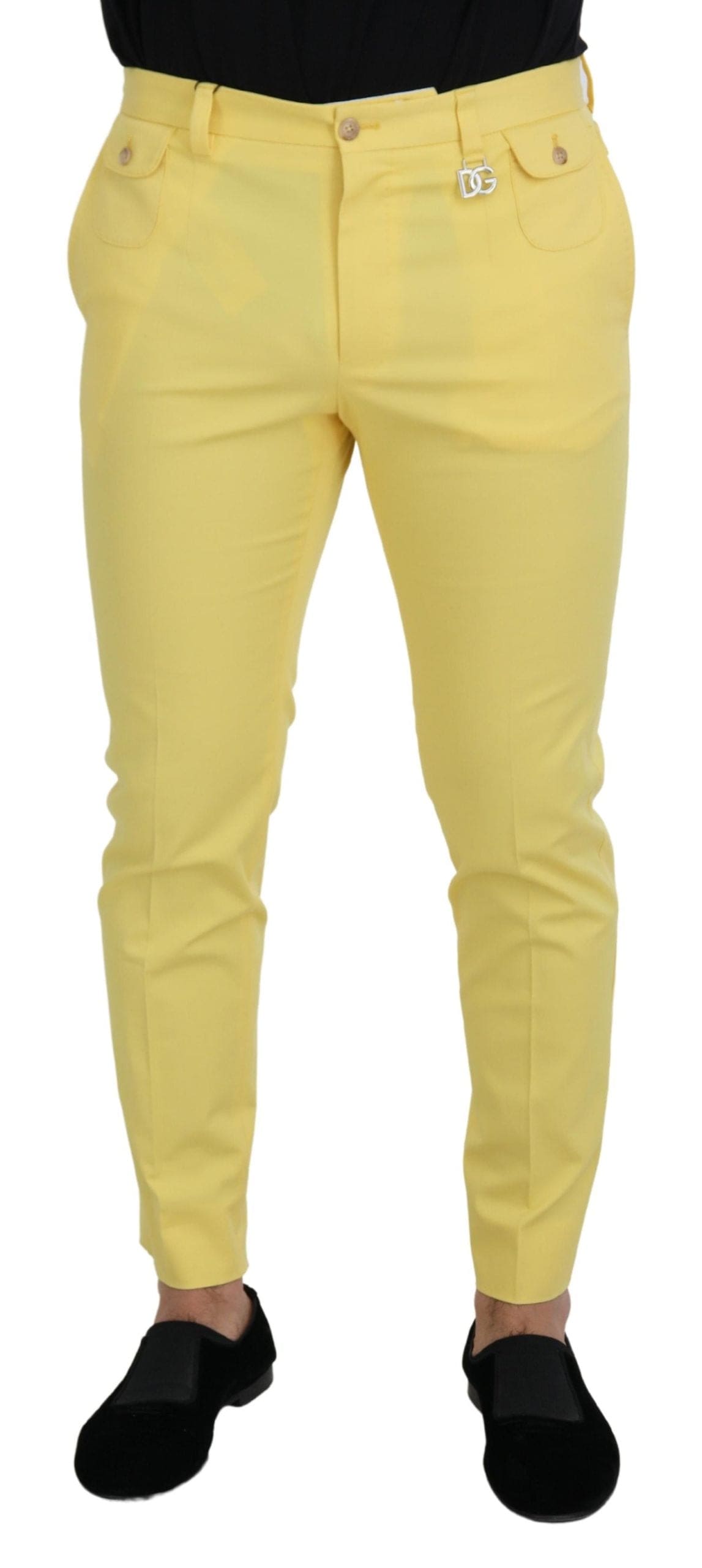 Pantalon en coton jaune soleil Dolce &amp; Gabbana