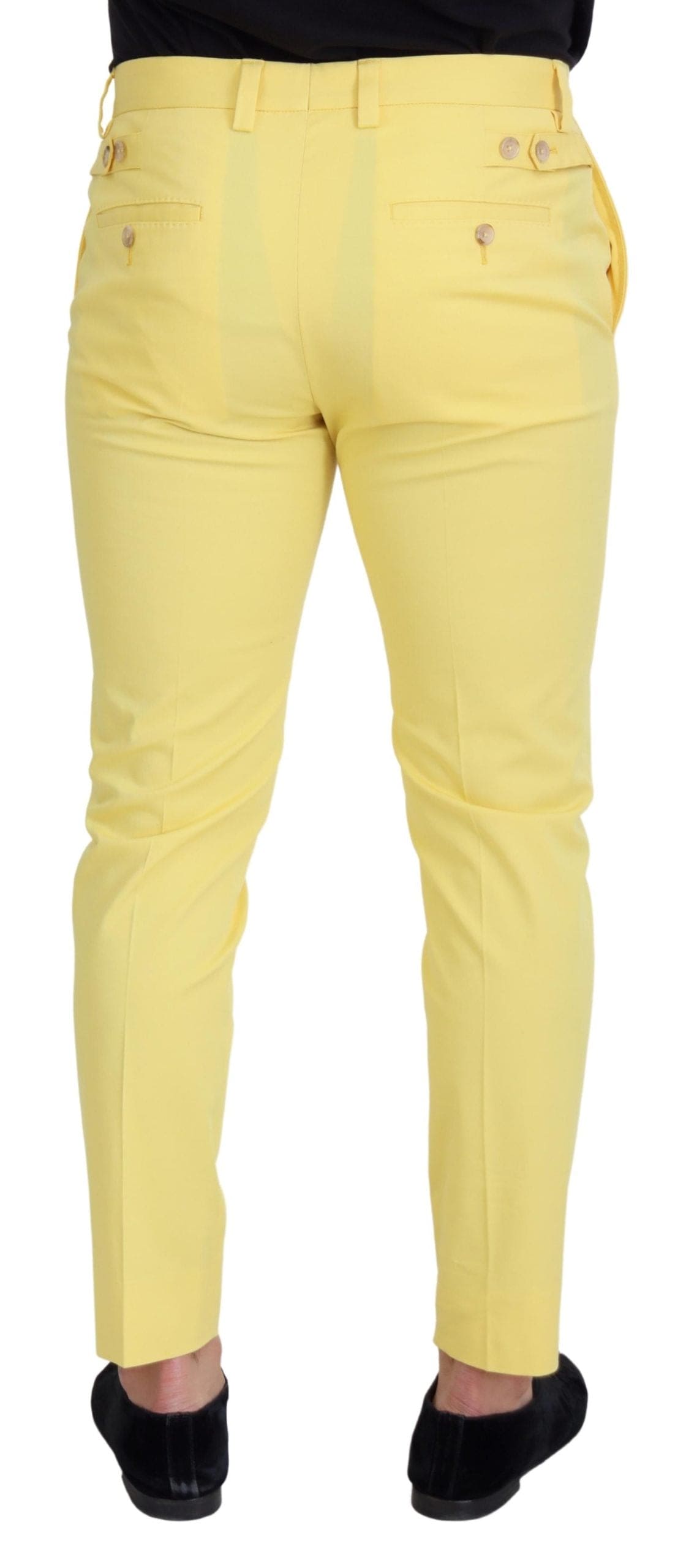 Pantalon en coton jaune soleil Dolce &amp; Gabbana