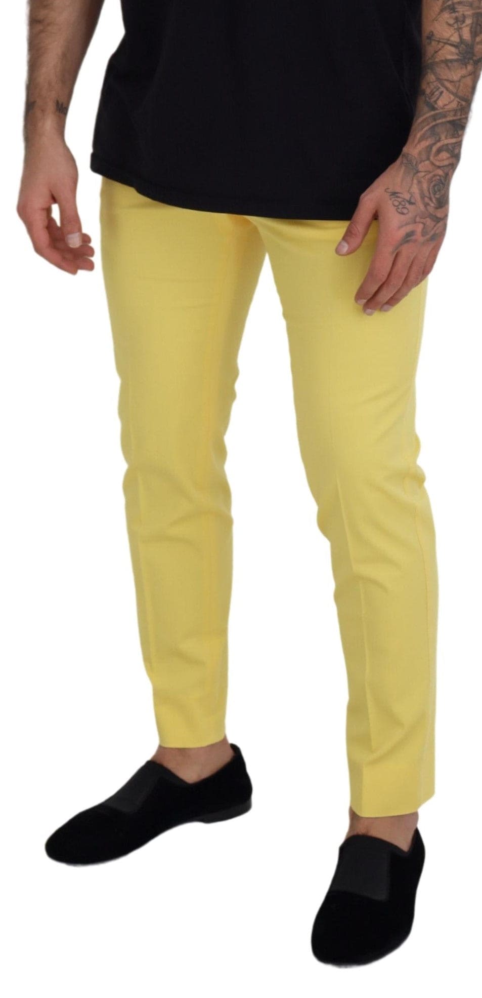 Pantalon en coton jaune soleil Dolce &amp; Gabbana