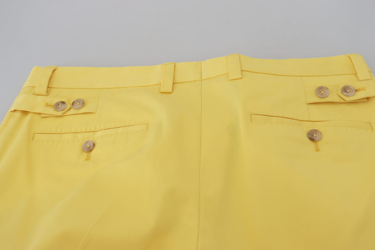 Pantalon en coton jaune soleil Dolce &amp; Gabbana