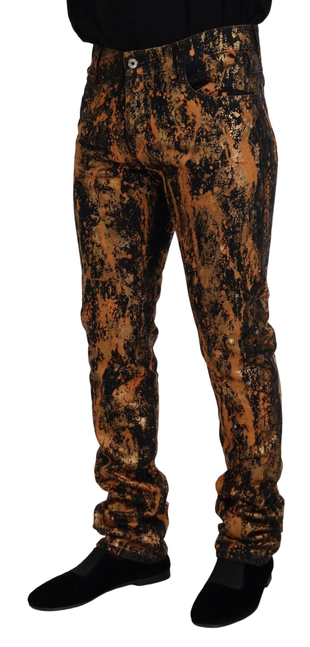 Pantalon en denim de coton Golden Ash de Dolce &amp; Gabbana