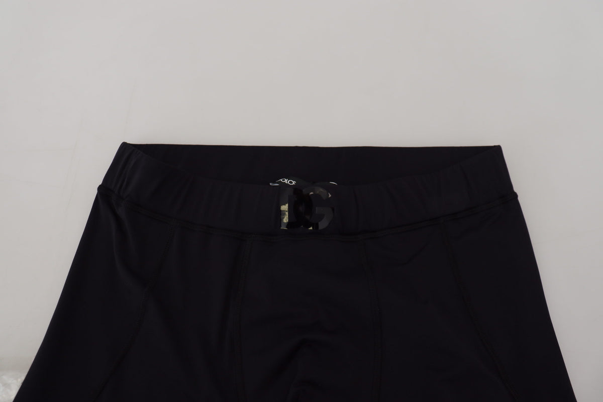 Pantalon de créateur noir élégant Dolce &amp; Gabbana