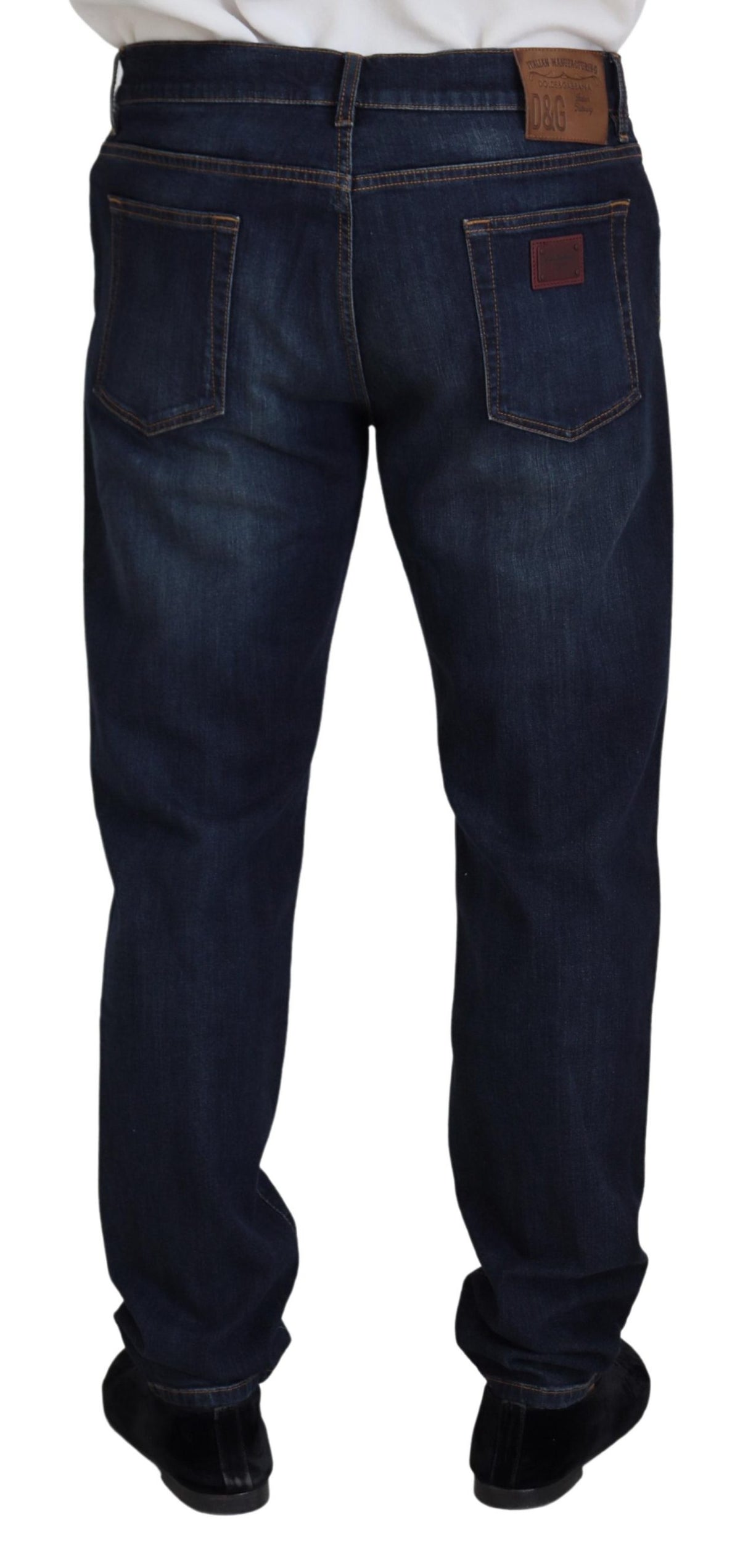 Pantalon en denim bleu élégant Dolce &amp; Gabbana