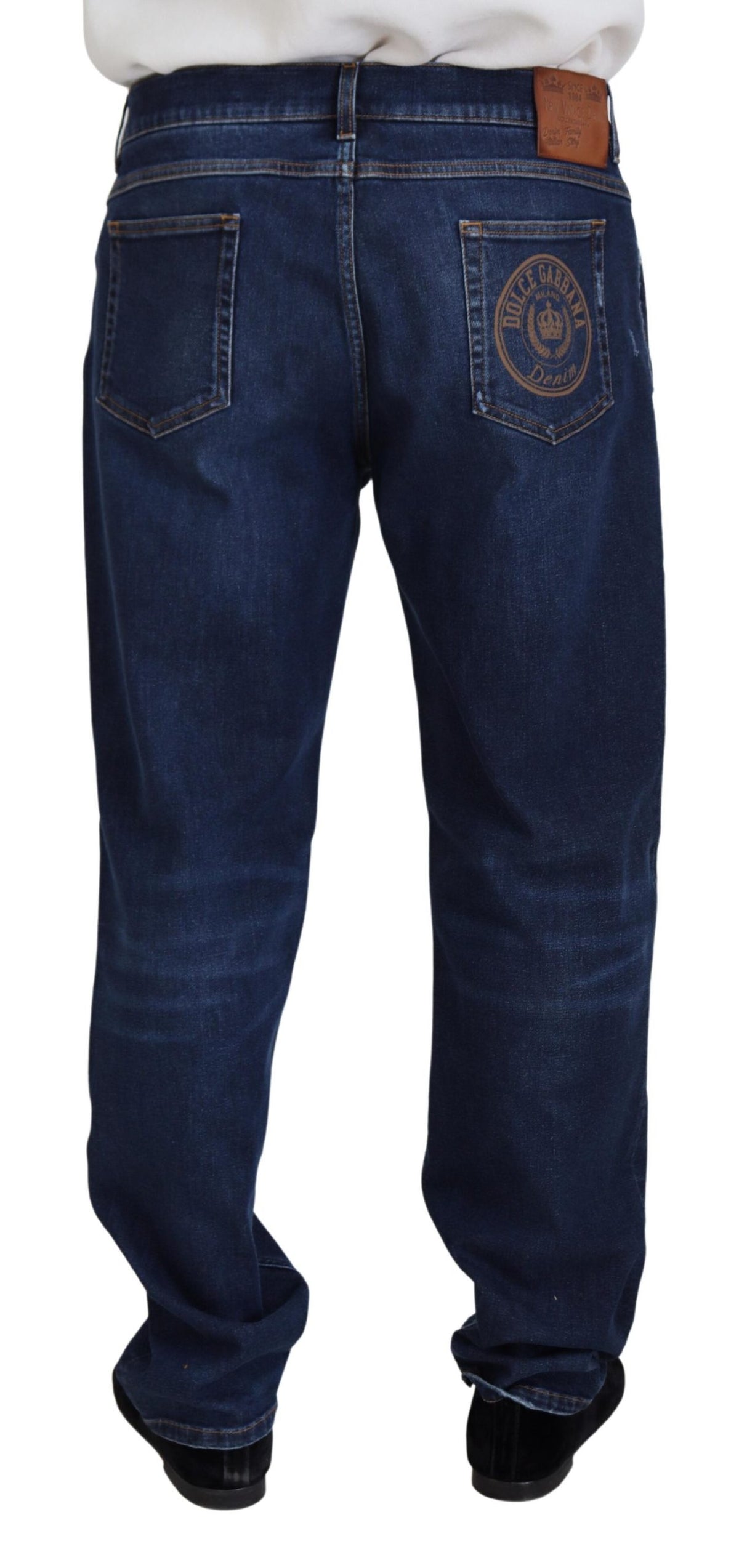 Pantalon en denim bleu délavé élégant Dolce &amp; Gabbana