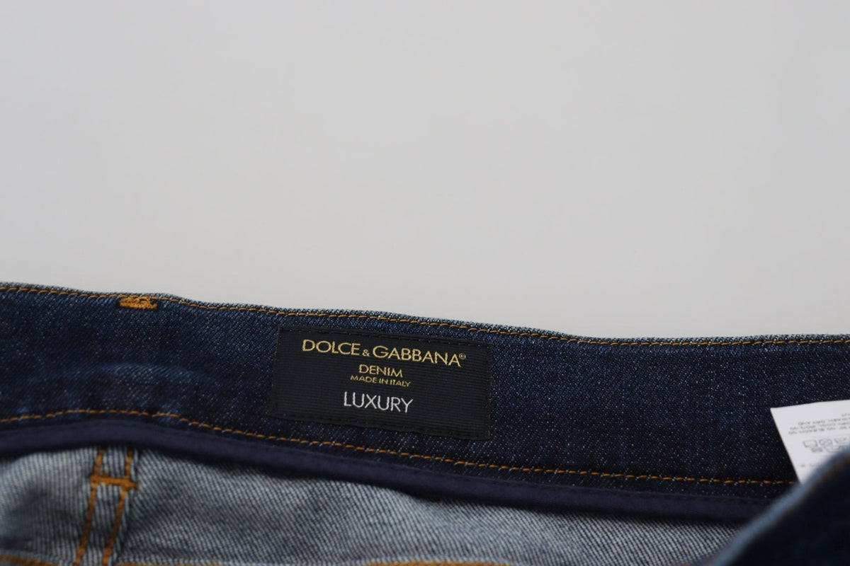 Pantalon en denim bleu délavé élégant Dolce &amp; Gabbana