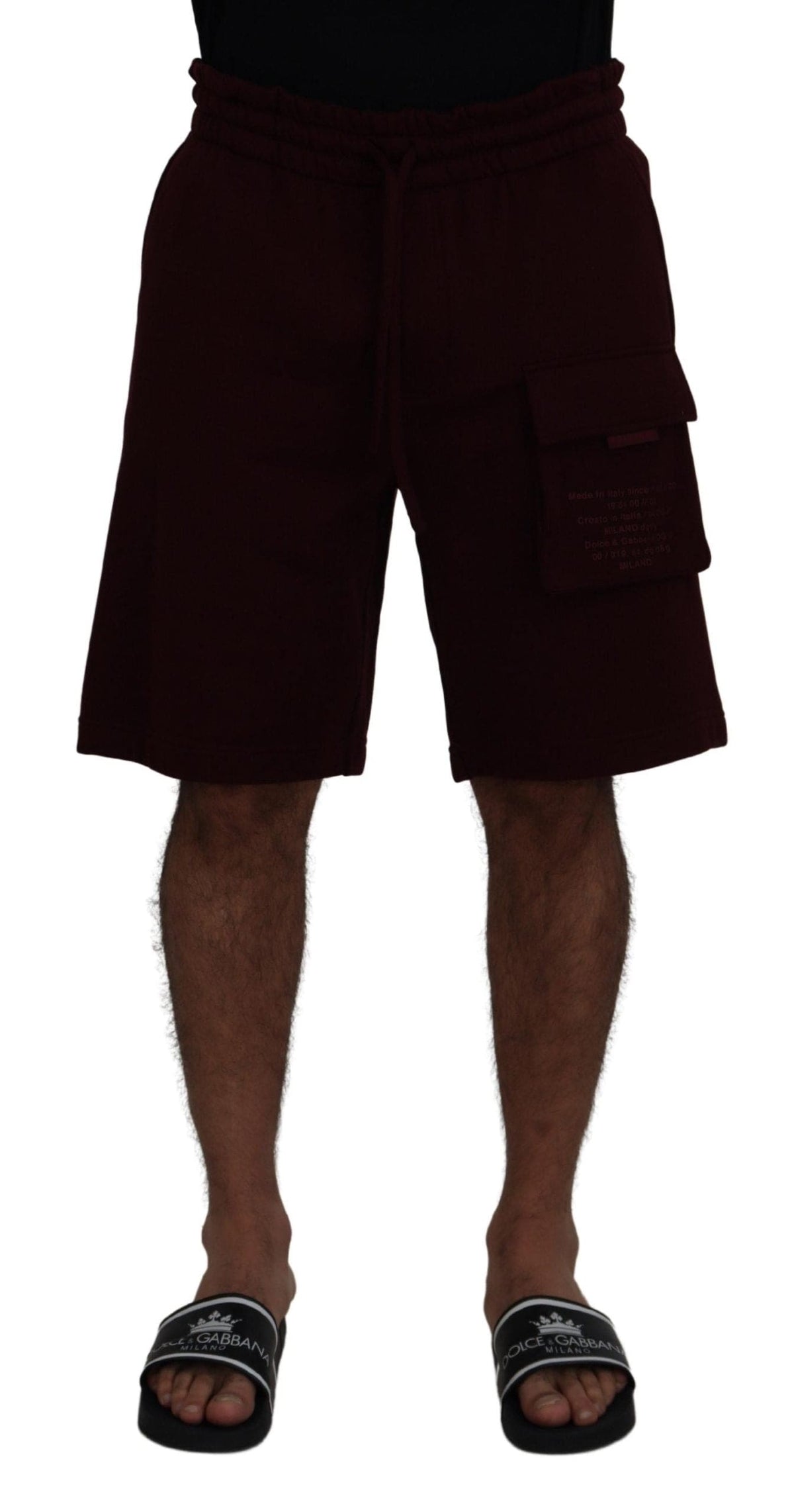 Short élégant bordeaux sur mesure Dolce &amp; Gabbana