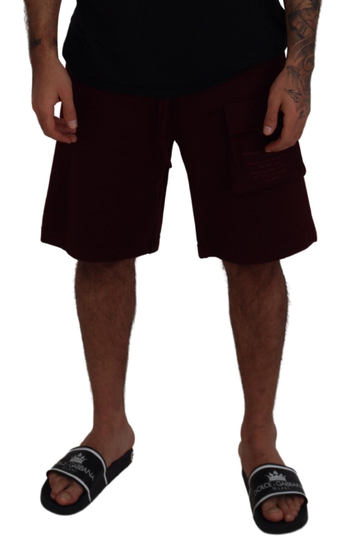 Short élégant bordeaux sur mesure Dolce &amp; Gabbana