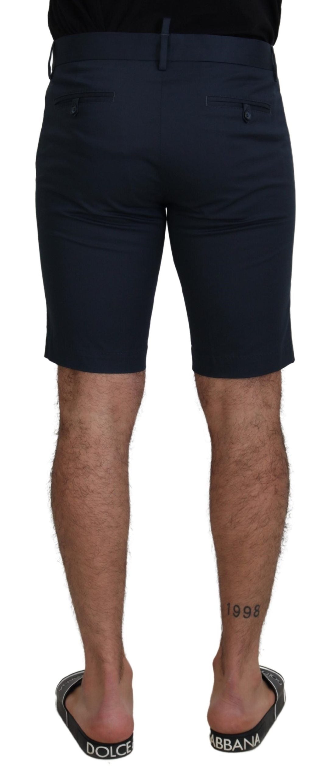 Short élégant en coton mélangé bleu Dolce &amp; Gabbana