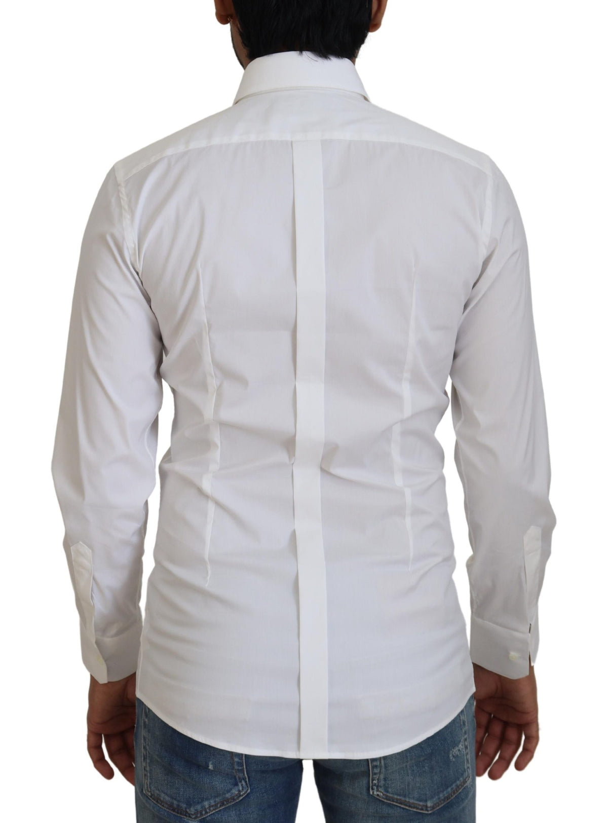 Chemise habillée slim blanche éblouissante Dolce &amp; Gabbana