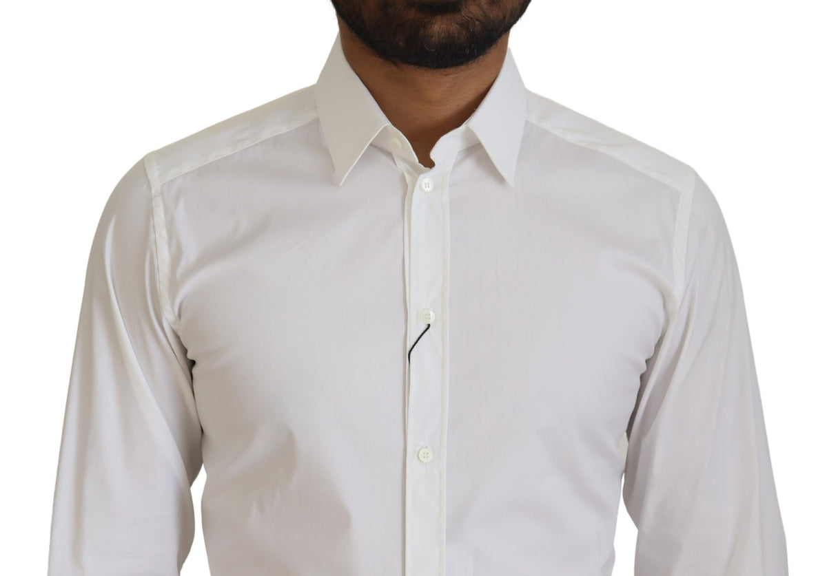 Chemise habillée slim blanche éblouissante Dolce &amp; Gabbana