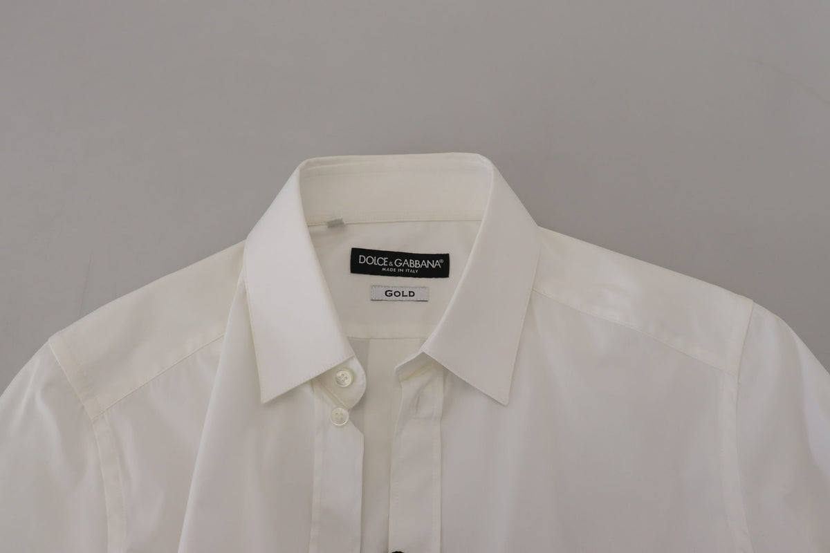 Chemise habillée slim blanche éblouissante Dolce &amp; Gabbana