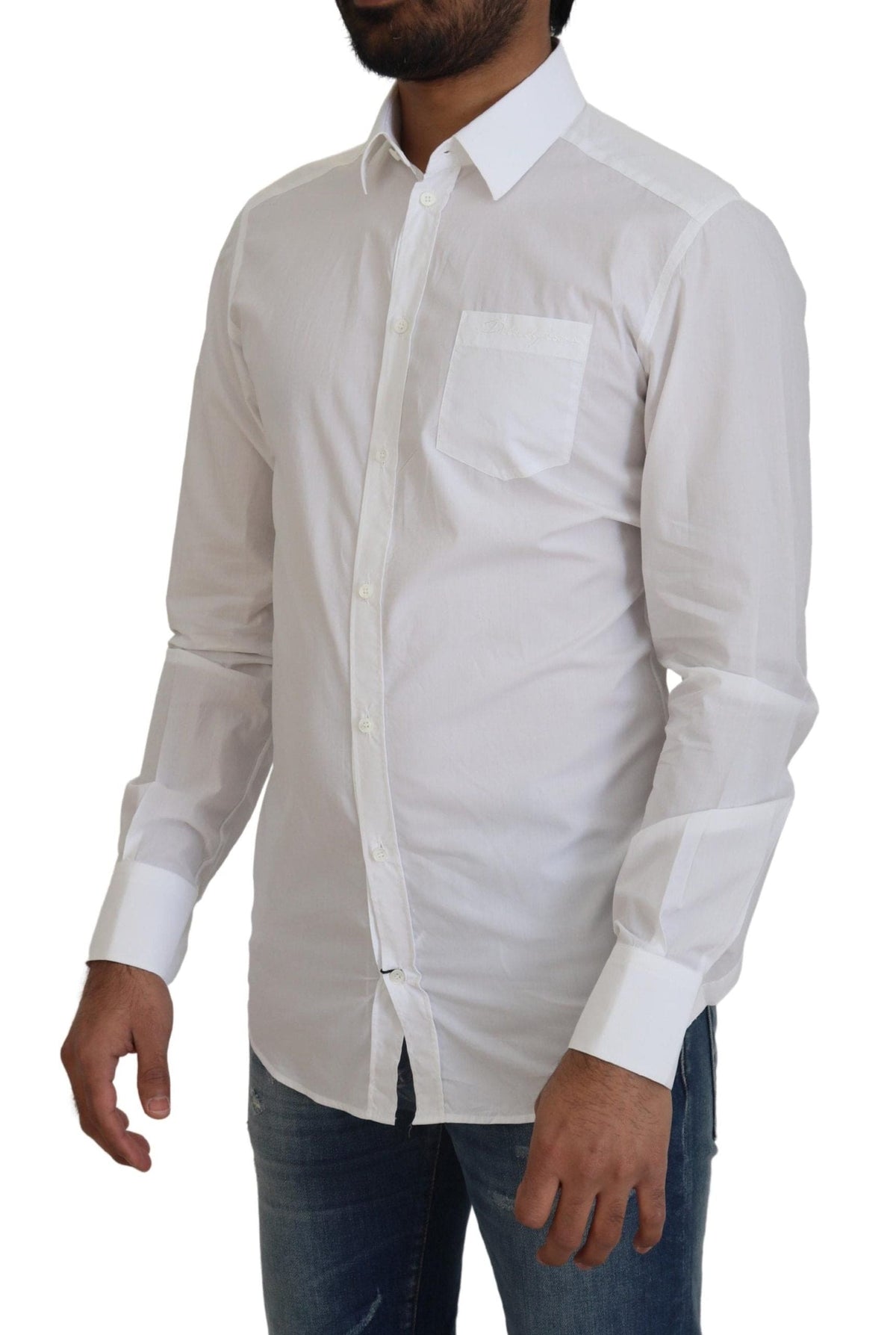 Chemise habillée slim blanche élégante Dolce &amp; Gabbana