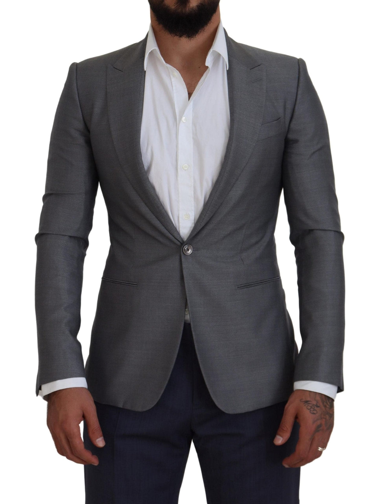 Veste blazer élégante Sicilia gris clair de Dolce &amp; Gabbana