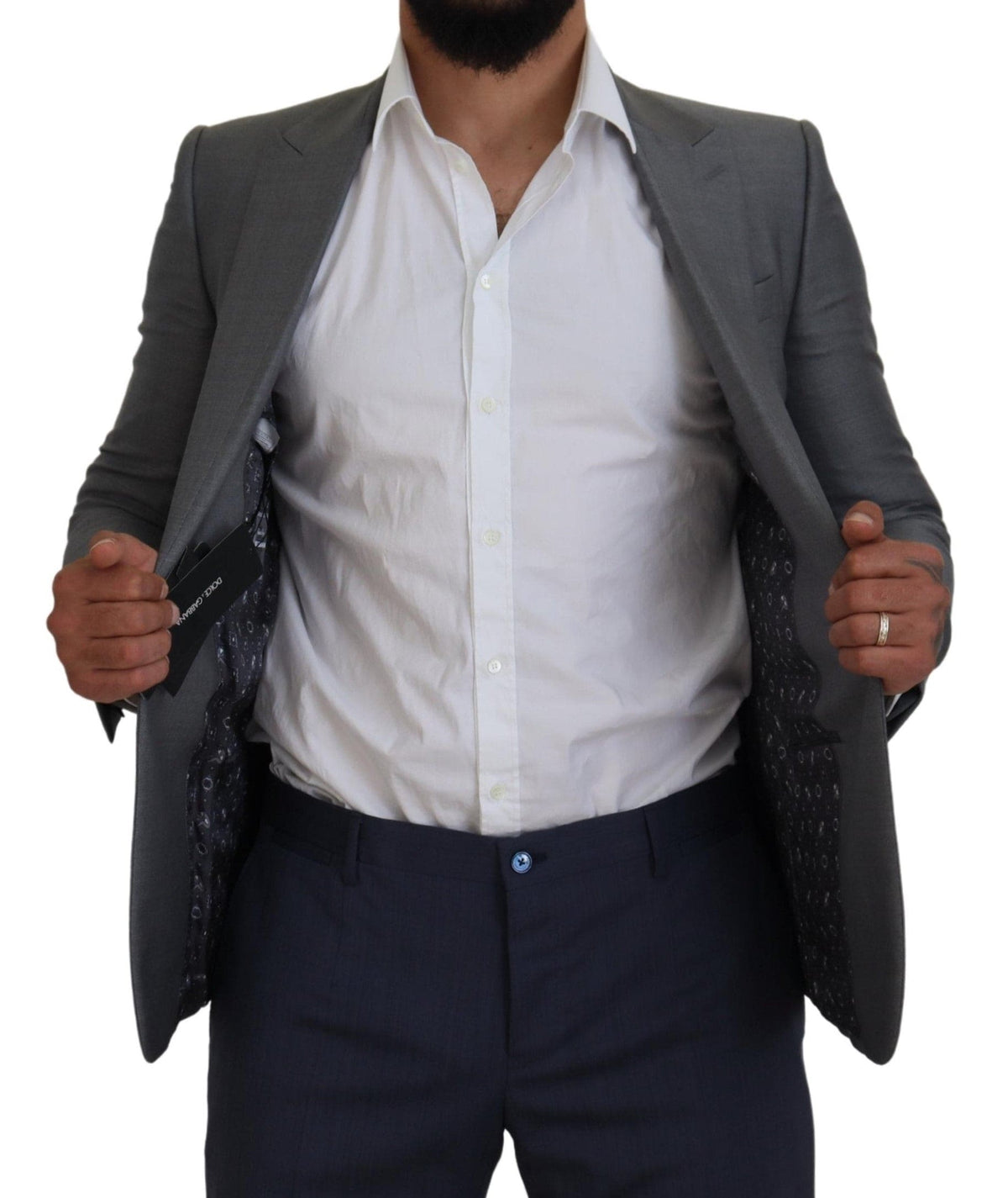 Veste blazer élégante Sicilia gris clair de Dolce &amp; Gabbana