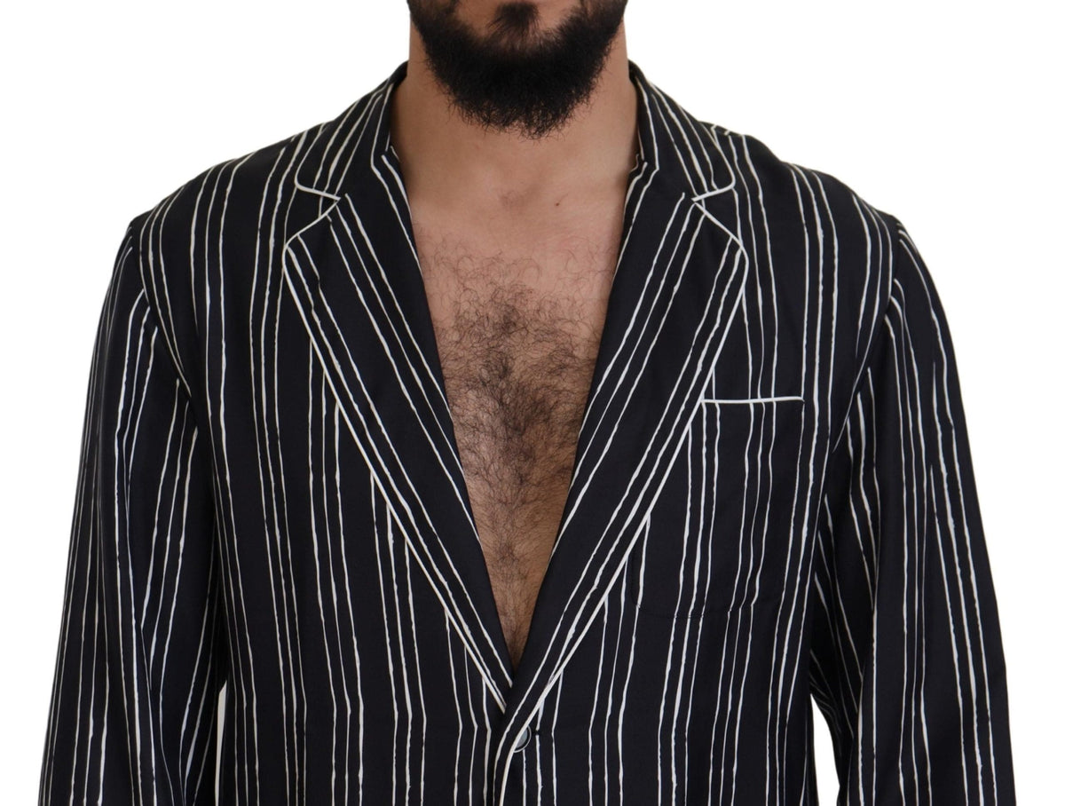 Veste de détente élégante en soie avec haut de pyjama Dolce &amp; Gabbana