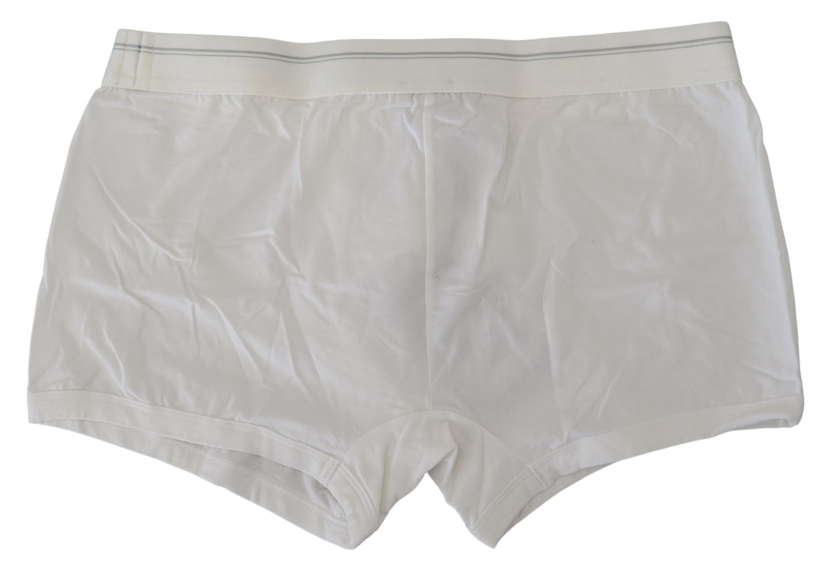 Boxer elegante de mezcla de algodón blanco de Dolce &amp; Gabbana