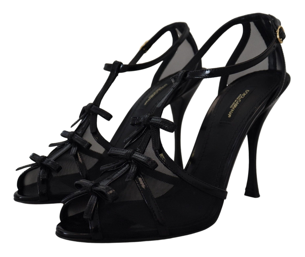 Sandales à talons aiguilles noires élégantes Dolce &amp; Gabbana