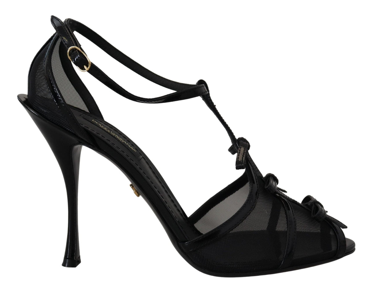 Sandales à talons aiguilles noires élégantes Dolce &amp; Gabbana