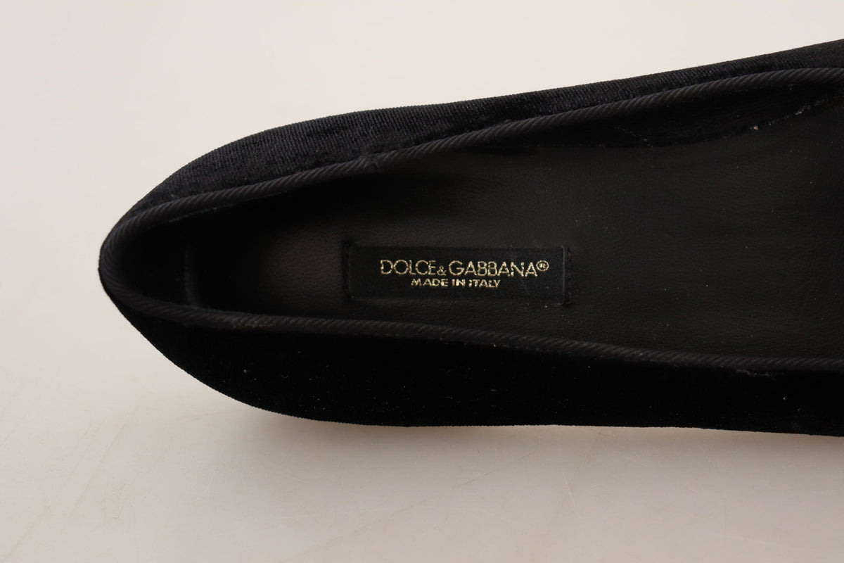 Chaussures plates élégantes en cuir verni Dolce &amp; Gabbana