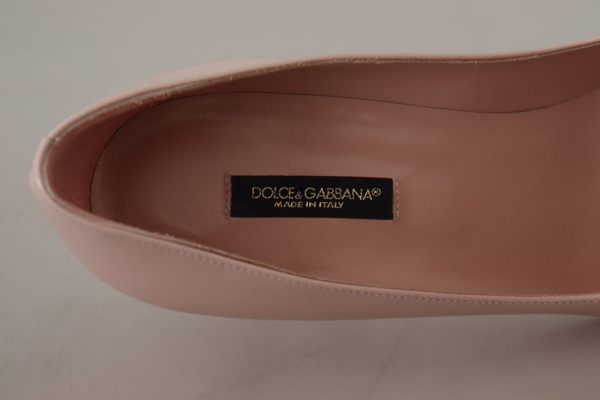 Escarpins élégants en cuir verni Dolce &amp; Gabbana en rose