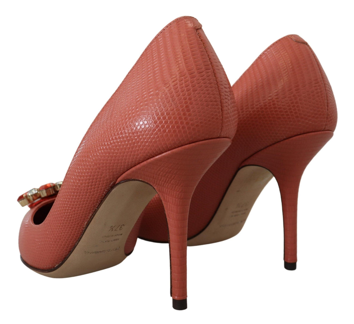 Escarpins à talons en cuir exotique Dolce &amp; Gabbana en rose