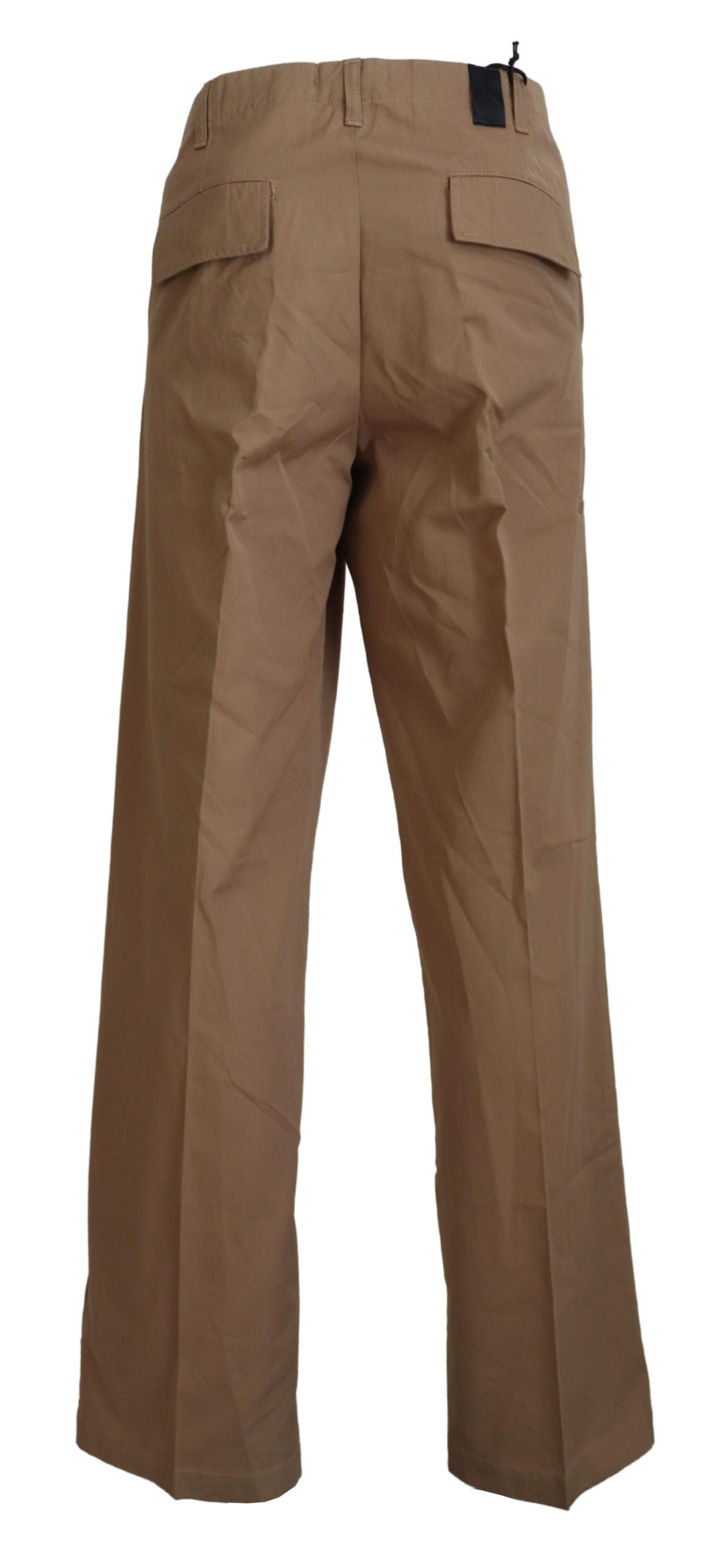 Pantalon chino coupe droite marron élégant GF Ferre