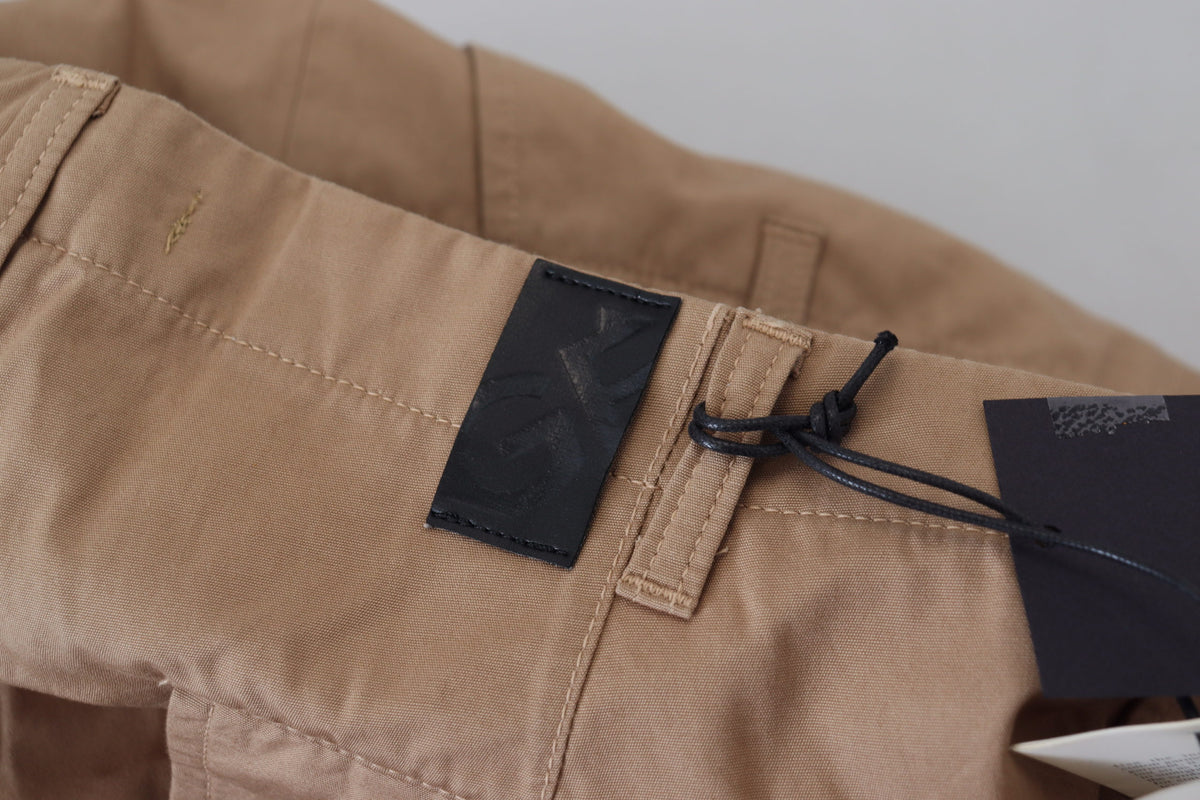 GF Ferre Elegant Brown Straight Fit Chinos