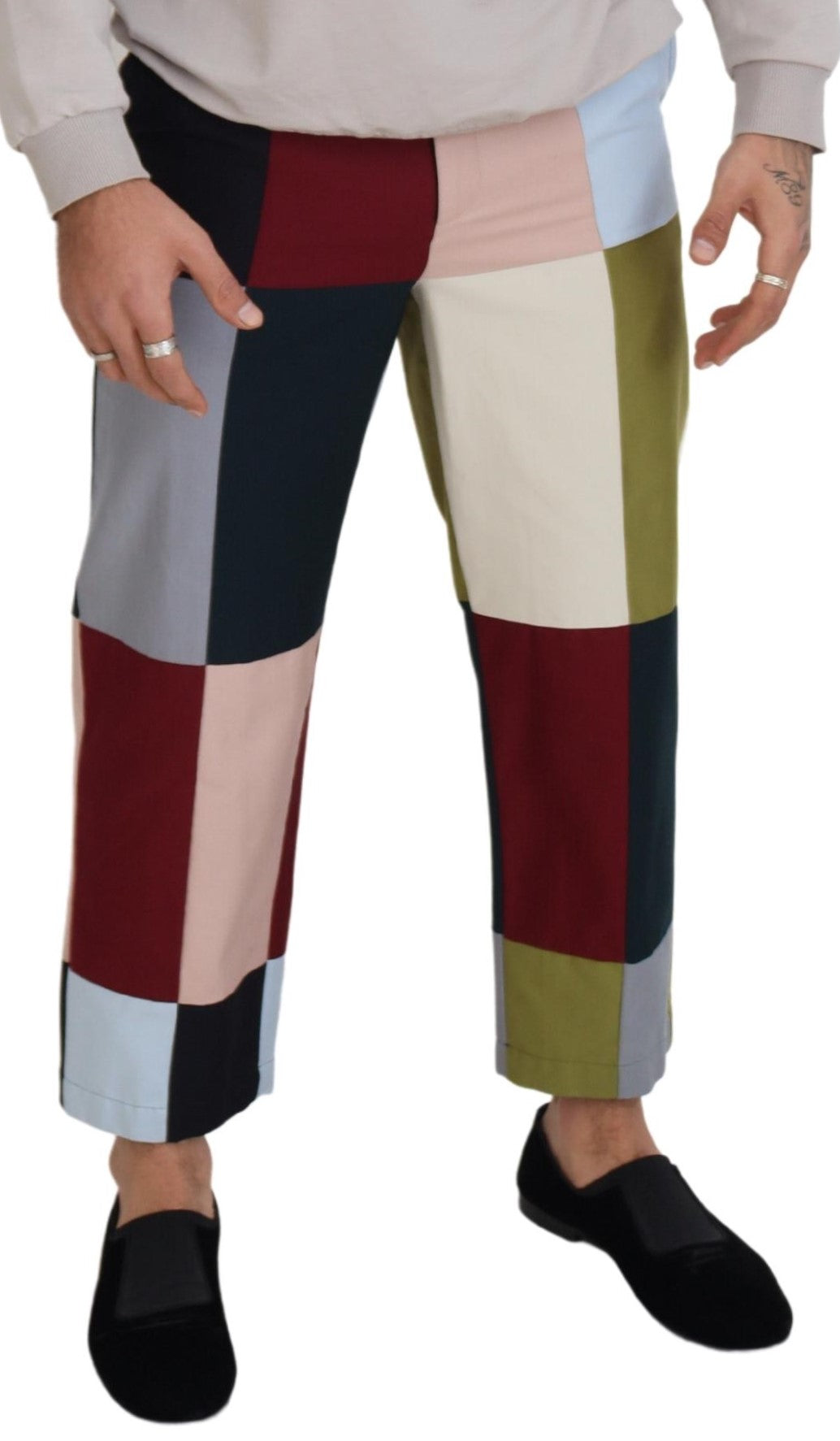 Dolce &amp; Gabbana Superbe pantalon patchwork multicolore