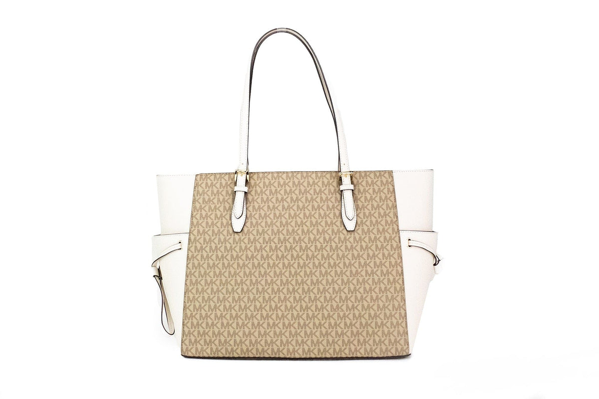 Bolso de mano de PVC con estampado de Miami Signature de Michael Kors Gilly Large Travel