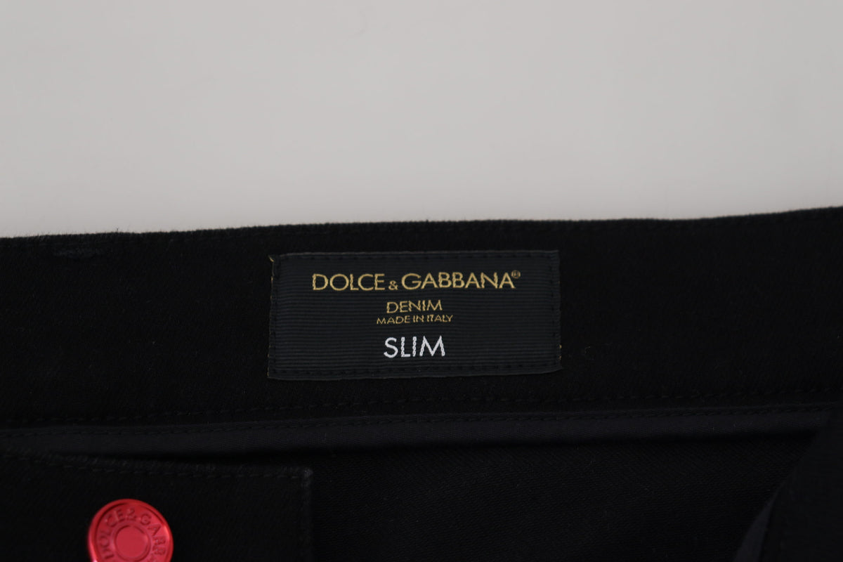 Extravagance du jean skinny multicolore Dolce &amp; Gabbana