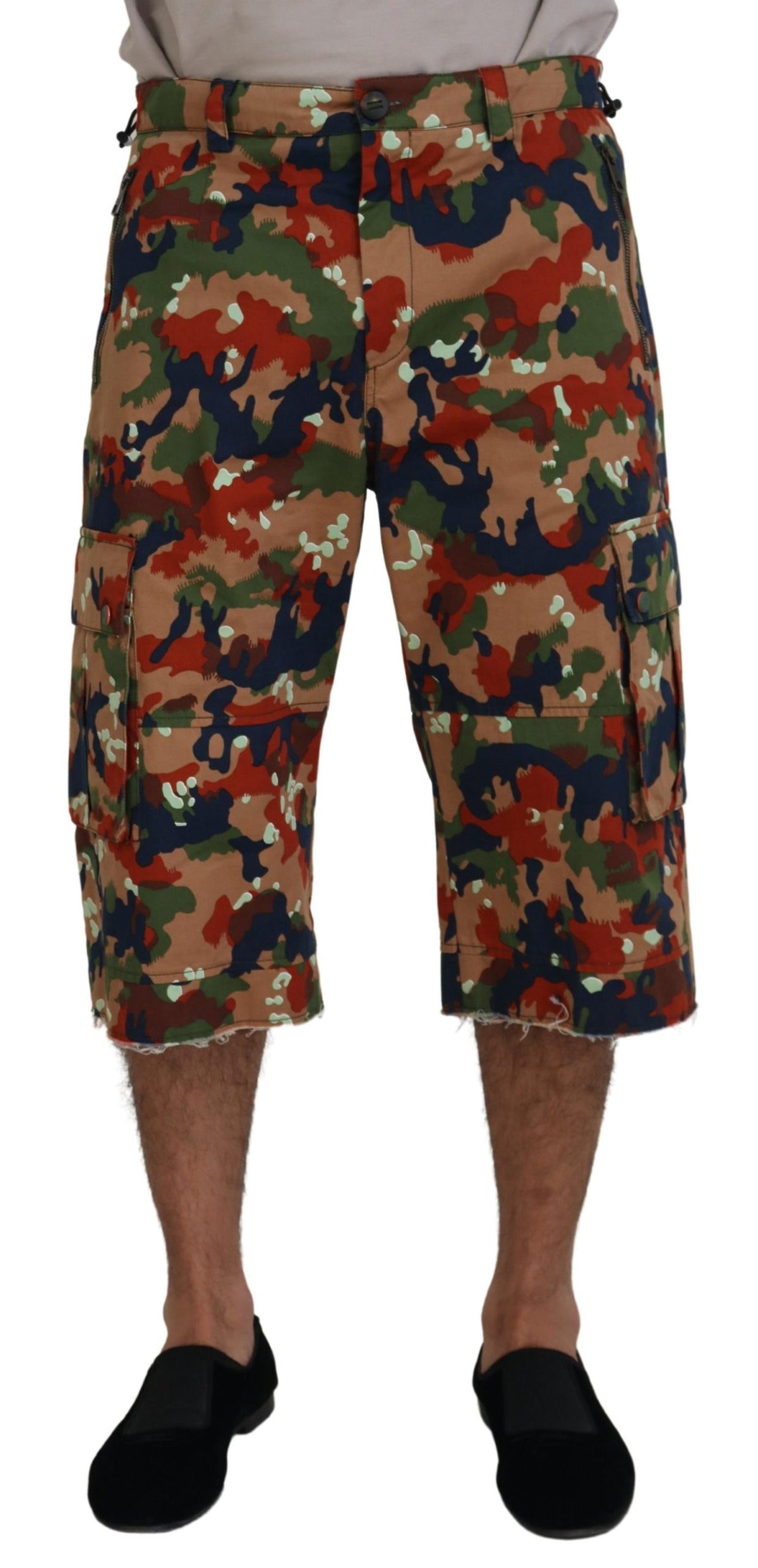 Shorts cargo multicolores del diseñador italiano Dolce &amp; Gabbana