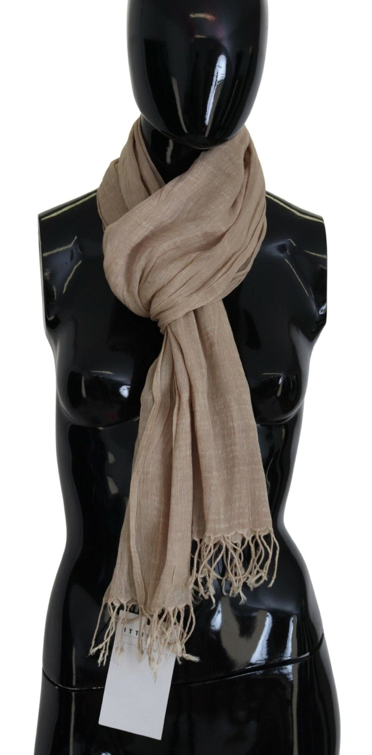 Costume National Chic Foulard Beige à Franges pour Femme