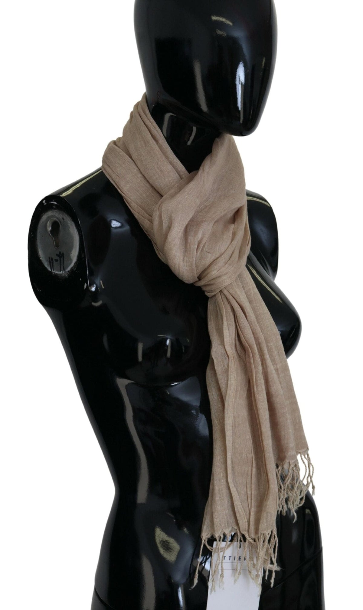 Costume National Chic Foulard Beige à Franges pour Femme