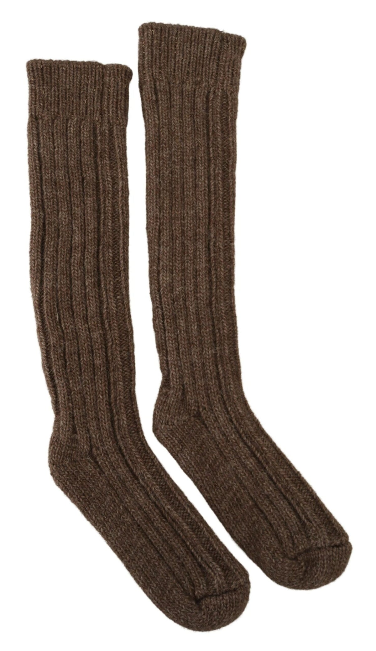 Chaussettes mi-mollet chics en laine mélangée marron Dolce &amp; Gabbana