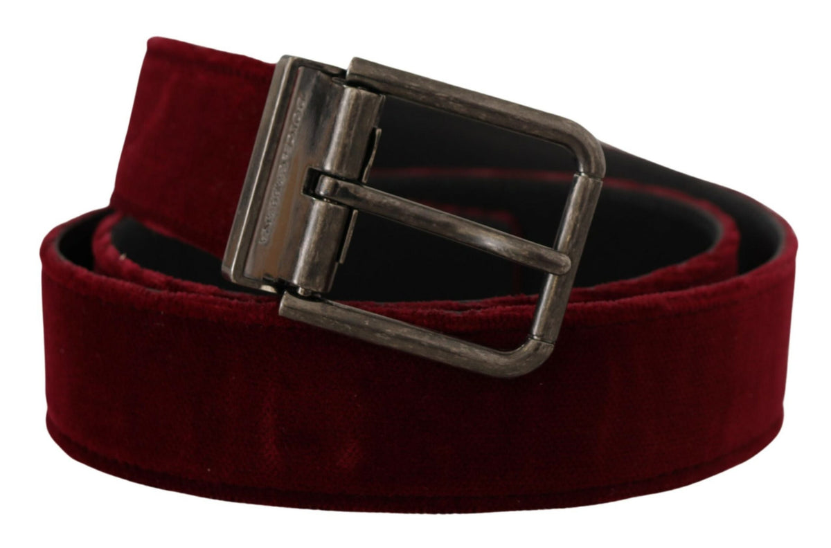 Ceinture élégante en velours bordeaux Dolce &amp; Gabbana