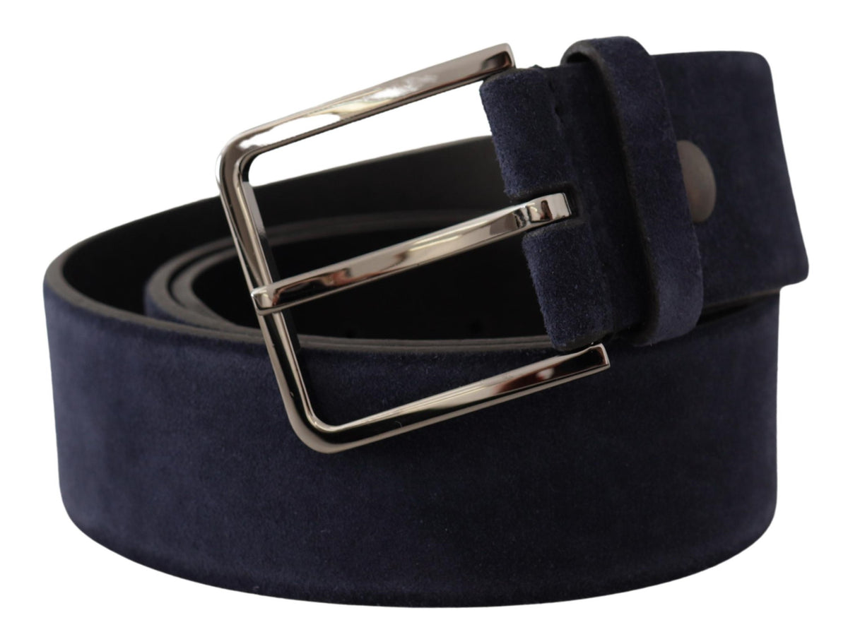 Ceinture en cuir velours bleu marine Dolce &amp; Gabbana Elegance