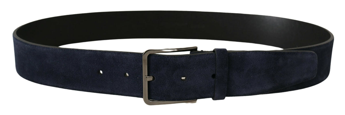 Dolce & Gabbana Navy Elegance Velvet Leather Belt