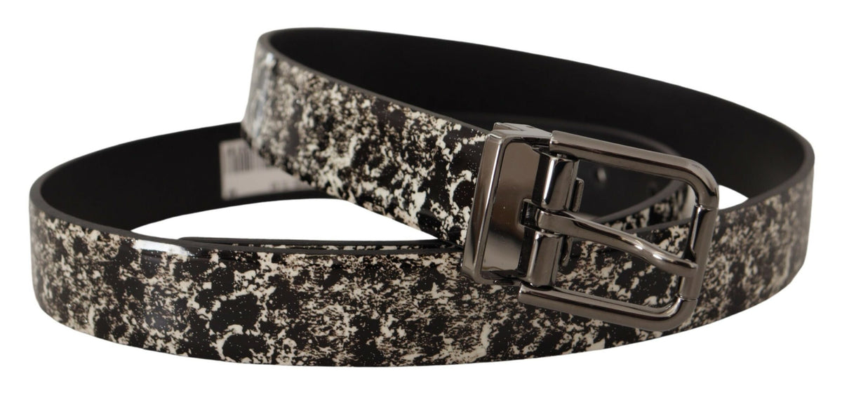 Ceinture élégante en cuir imprimé marbré Dolce &amp; Gabbana