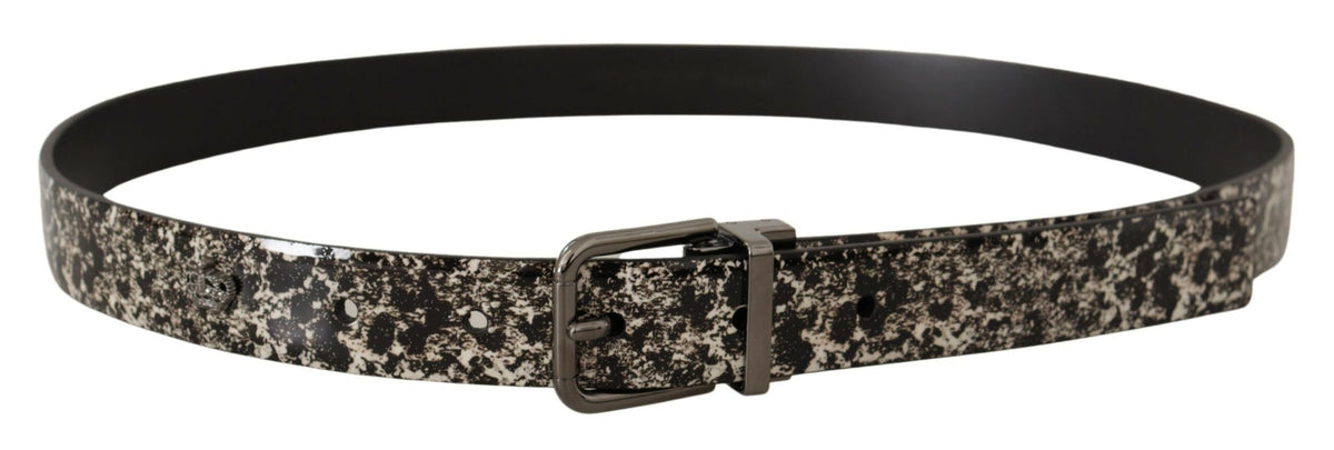 Ceinture élégante en cuir imprimé marbré Dolce &amp; Gabbana