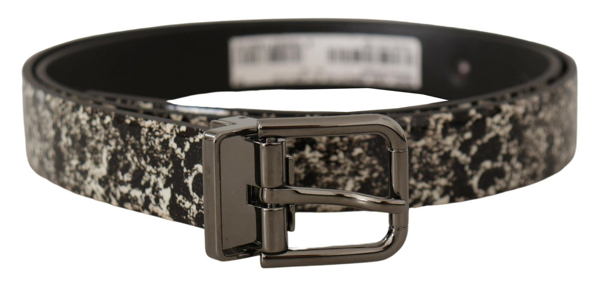 Ceinture élégante en cuir imprimé marbré Dolce &amp; Gabbana