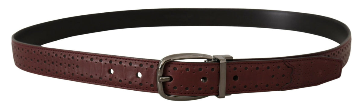 Ceinture élégante en cuir Dolce &amp; Gabbana avec boucle en métal