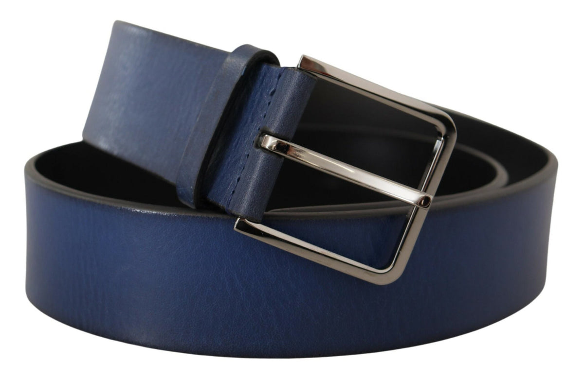 Ceinture élégante en cuir italien Dolce &amp; Gabbana en bleu