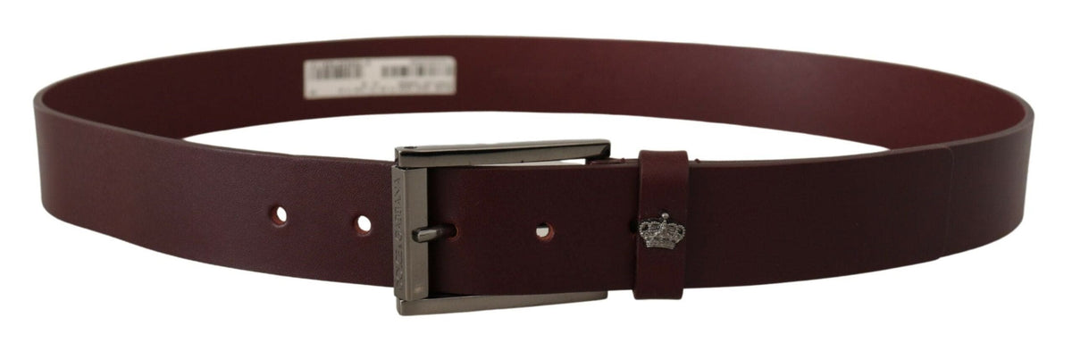 Ceinture élégante en cuir marron Dolce &amp; Gabbana