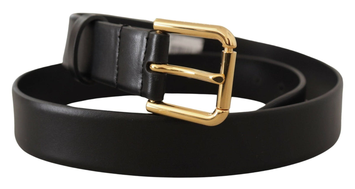 Ceinture élégante en cuir Dolce &amp; Gabbana avec boucle en métal