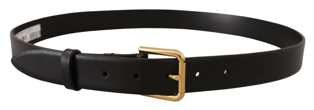 Ceinture élégante en cuir Dolce &amp; Gabbana avec boucle en métal